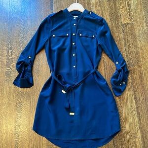 Juicy Couture Navy Blue Shirt Dress Size 0